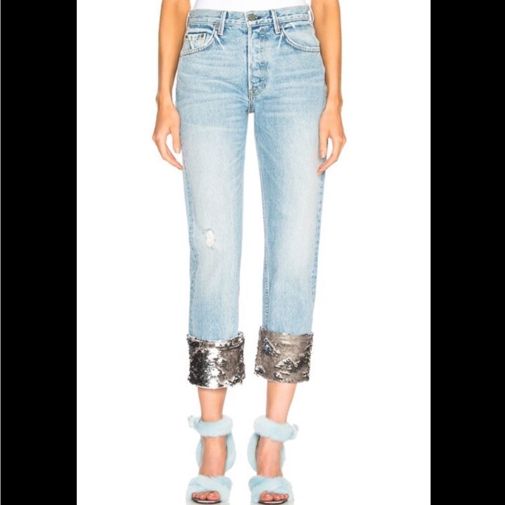 GRLFRND sequin Helena high rise jeans
